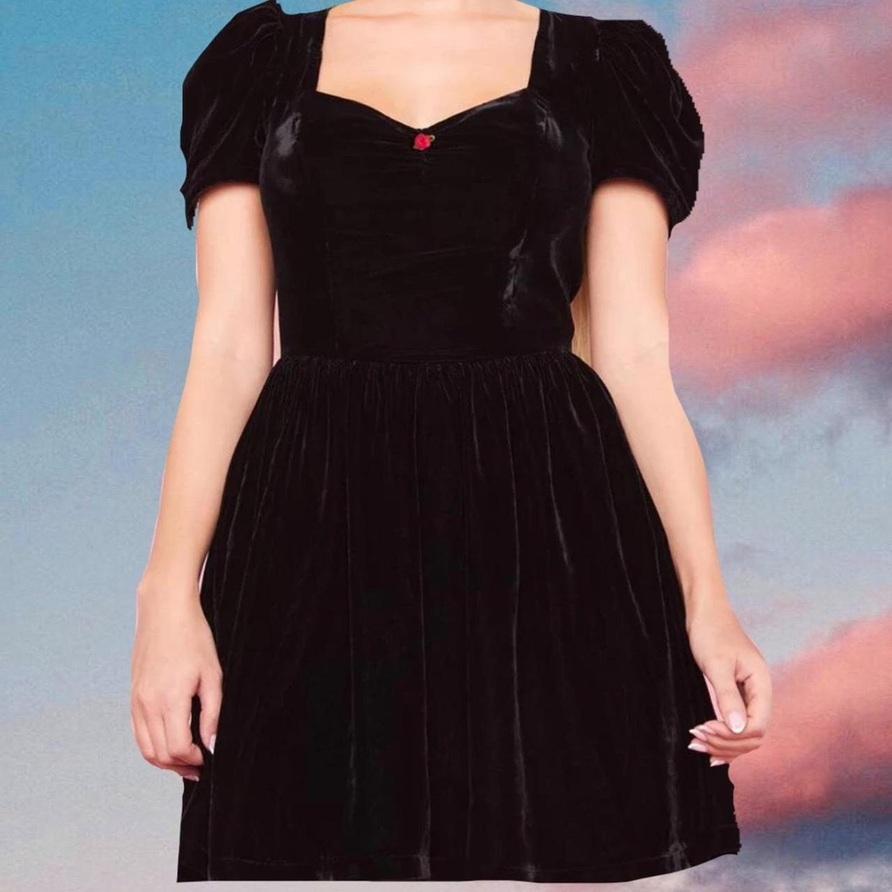 Sugar Thrillz Black Velvet Mini Dress